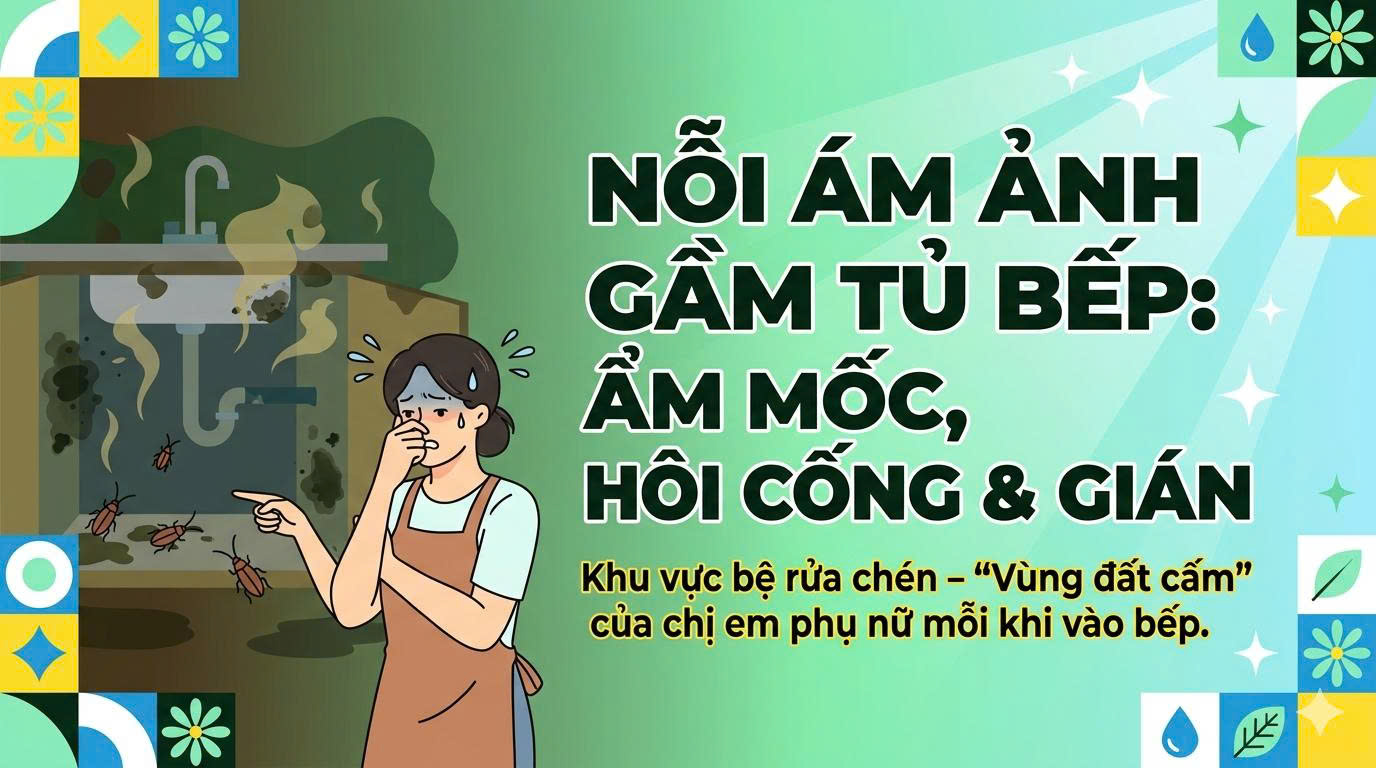 Khử mùi gầm bếp