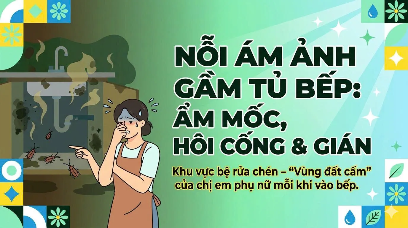 Mùi hôi nhà bếp - Gián bếp