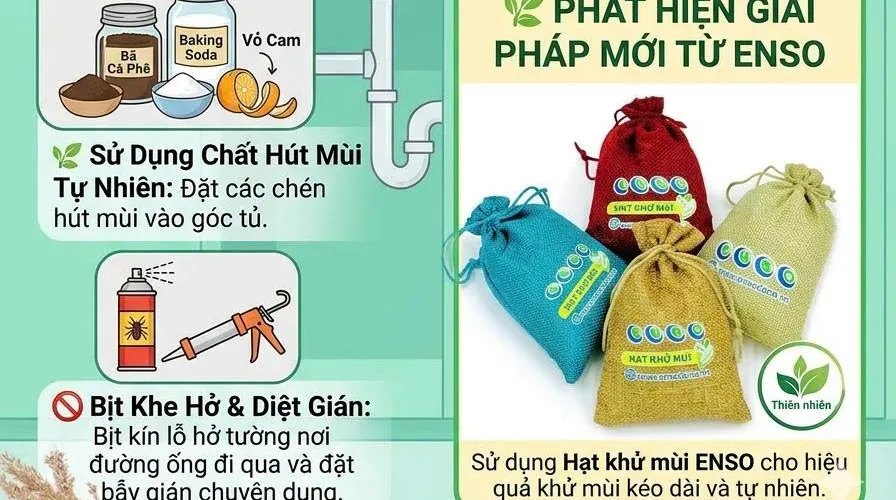 Mùi hôi nhà bếp - Gián bếp